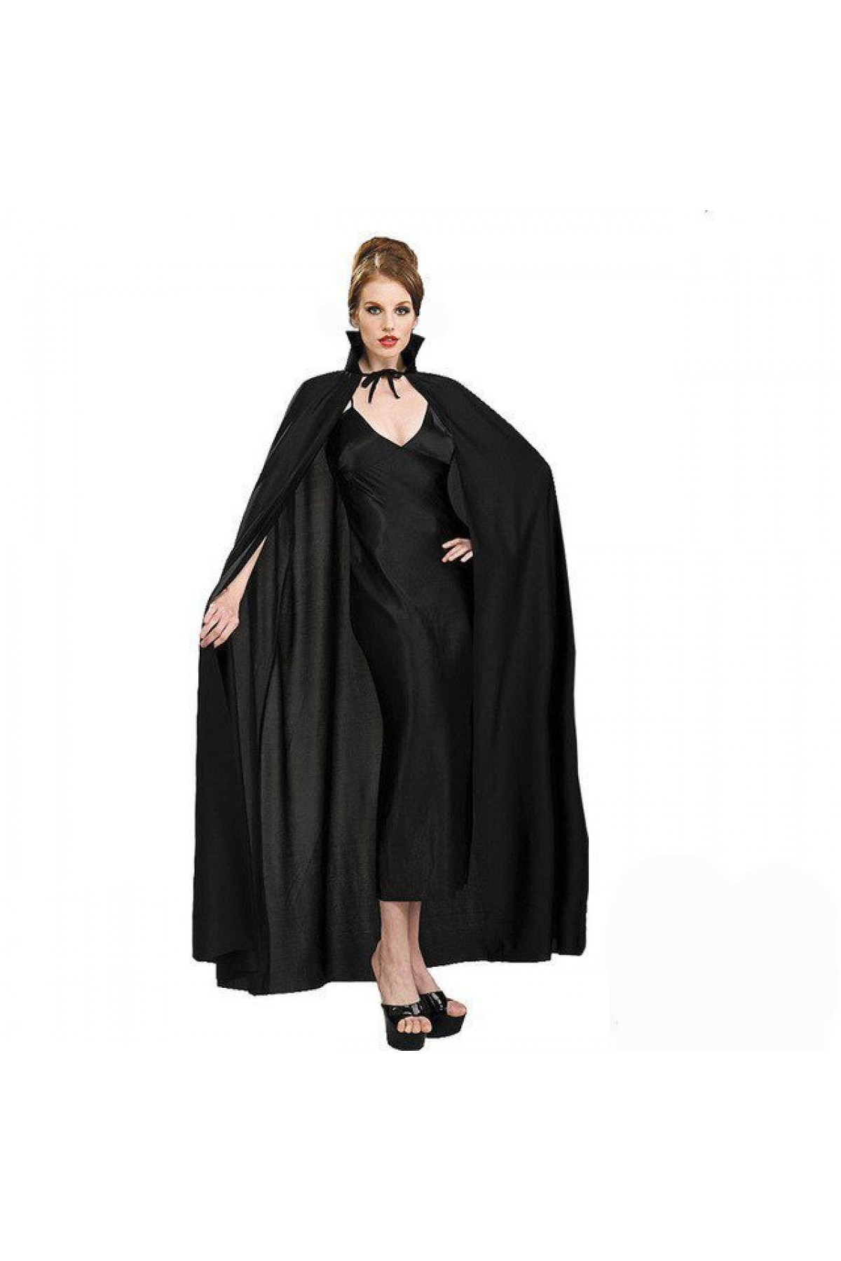 Siyah Yakalı Yetişkin Pelerin 120 cm (Lisinya)