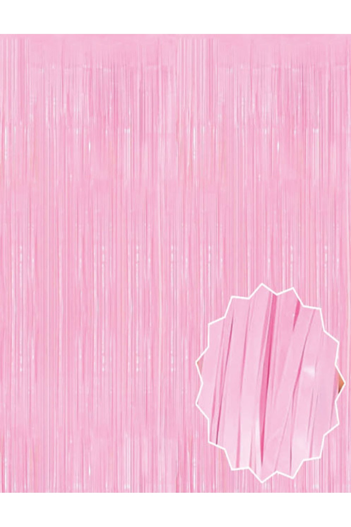 Soft Pembe Püsküllü Kapı Perdesi - Parti, Baby Shower, Cinsiyet Partisi 1x2 m Soft Pembe Püsküllü Kapı Perdesi - Parti, Baby Shower, Cinsiyet Partisi 1x2 m