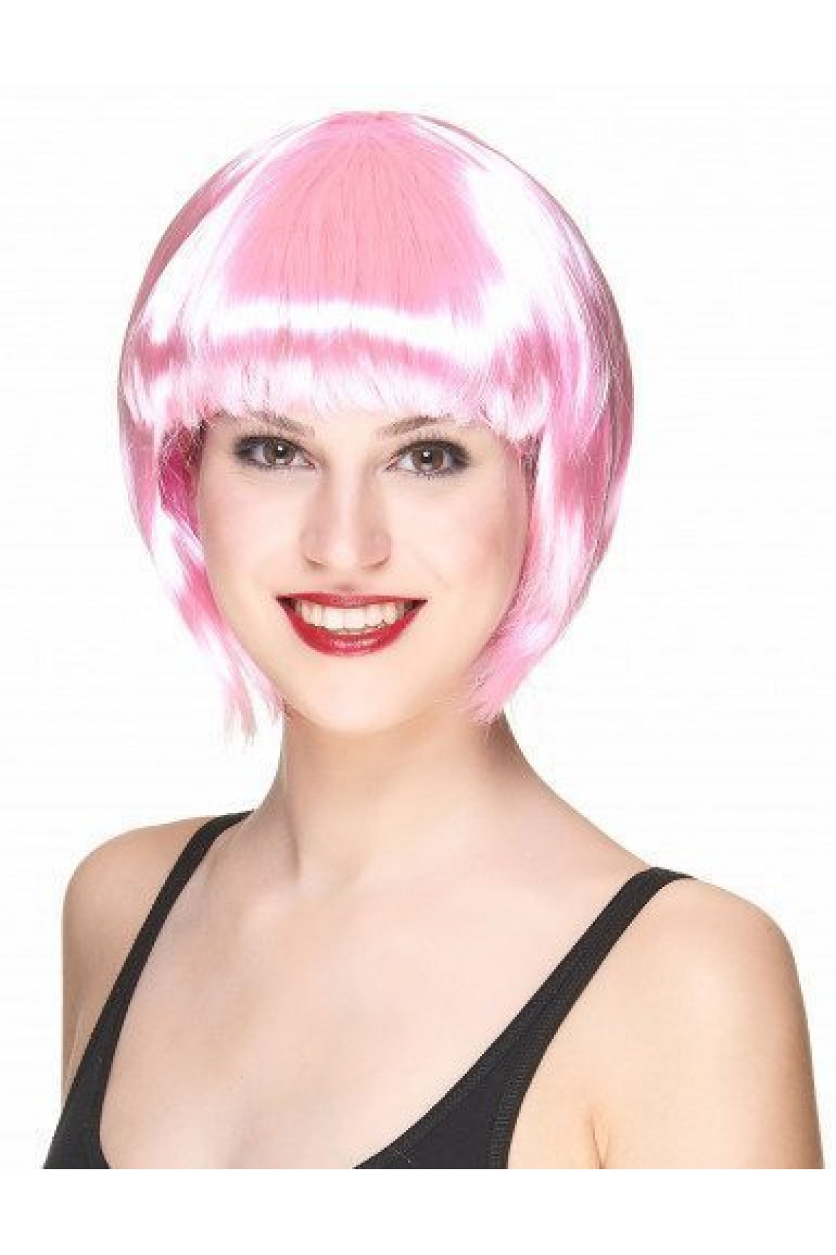 Soft Pembe Renk Parti Peruğu Küt Saç Soft Pembe Renk Parti Peruğu Küt Saç (Lisinya)