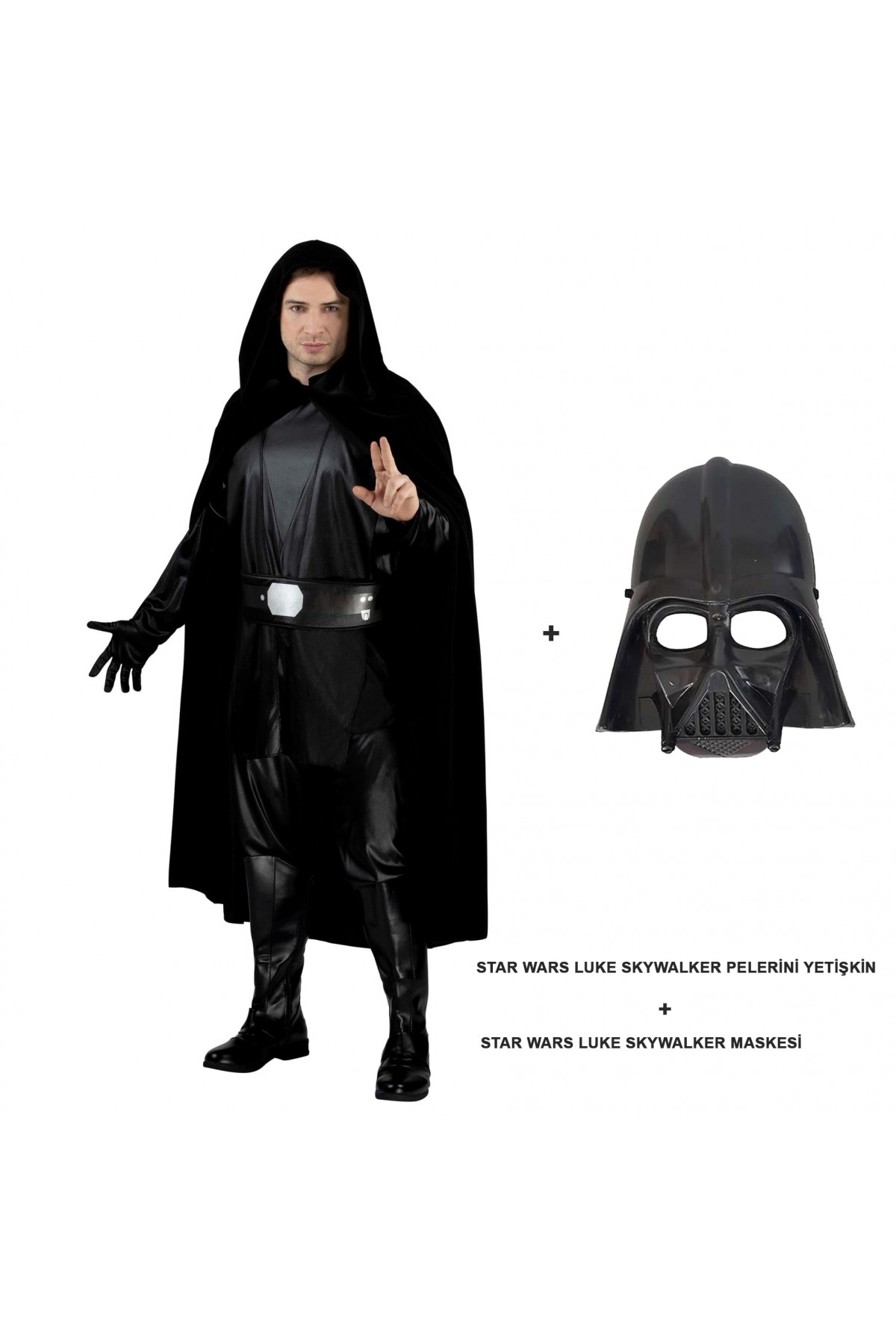 Star Wars Luke Skywalker Pelerini Yetişkin Ve Maskesi (Lisinya) Star Wars Luke Skywalker Pelerini Yetişkin Ve Maskesi (Lisinya)