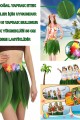 Tropikal Esintili Hawaii Yapraklı Parti Eteği Yetişkin Boy