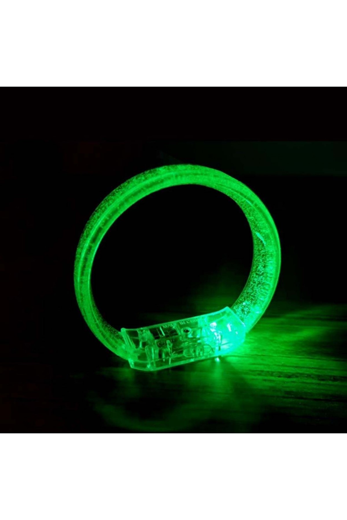 Yeşil Led Işıklı Baskı Yapılabilen Pilli Bileklik Bilezik 1,5 cm Genişlik Yeşil Led Işıklı Baskı Yapılabilen Pilli Bileklik Bilezik 1,5 cm Genişlik