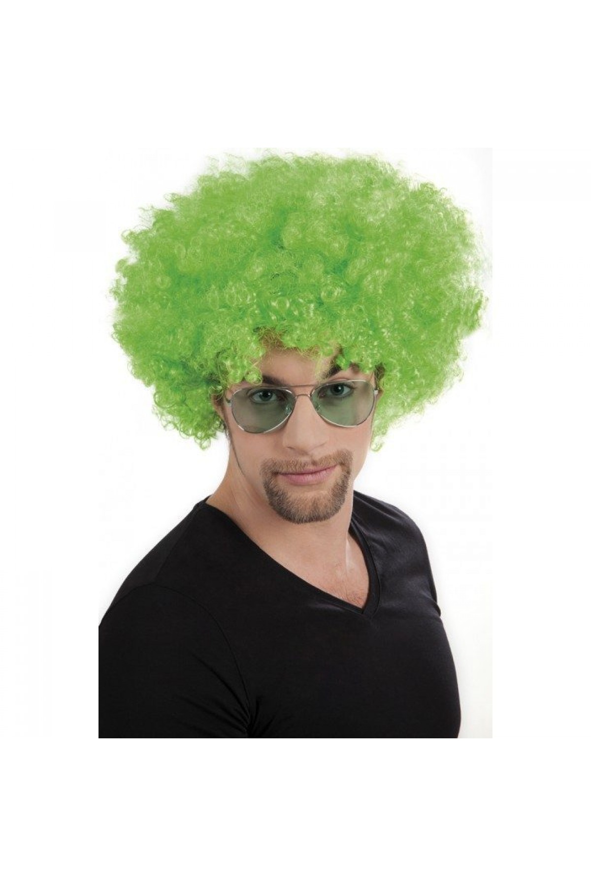 Yeşil Renk Kıvırcık Afro Bonus Peruk Yeşil Renk Kıvırcık Afro Bonus Peruk (Lisinya)