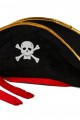 Yetişkin Boy Kadife Jack Sparrow Denizci Kaptan Jack Korsan Şapkası 50X20 CM (Lisinya)
