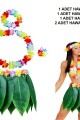 Yetişkin Hawaii Kostüm Seti - Yaprak Etek & Hawaii Set - 5 Parça Yetişkin Hawaii Kostüm Seti - Yaprak Etek & Hawaii Set - 5 Parça