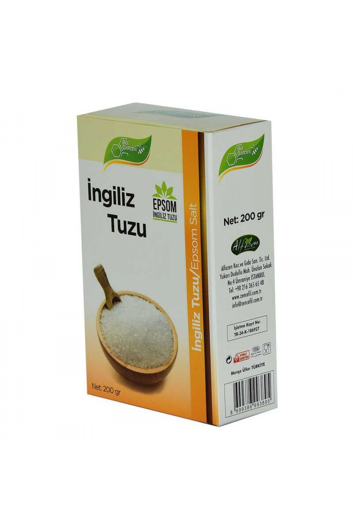 İngiliz Tuzu Yenilebilir Epsom Salt Magzenyum Sülfat 200 Gr