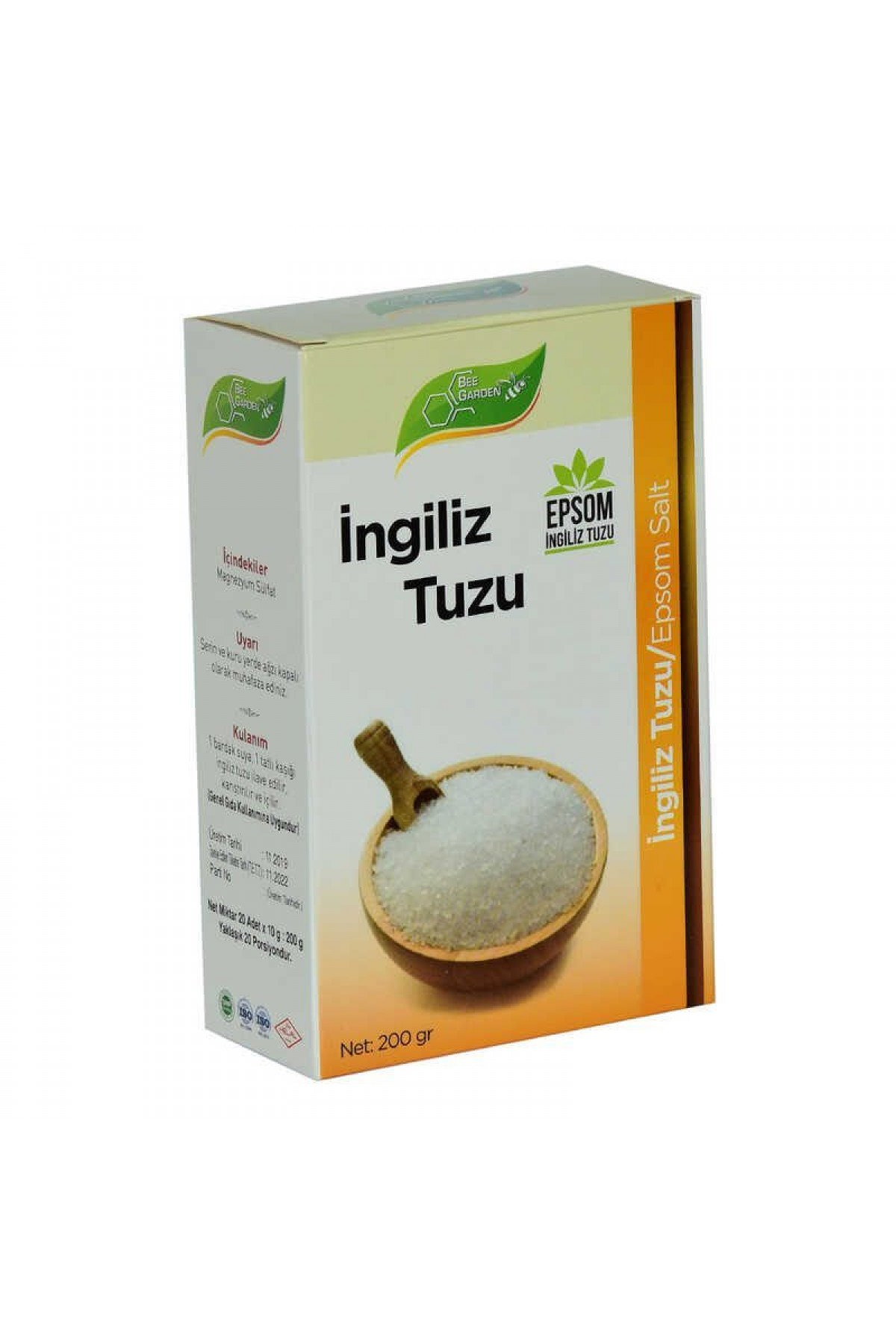 İngiliz Tuzu Yenilebilir Epsom Salt Magzenyum Sülfat 200 Gr