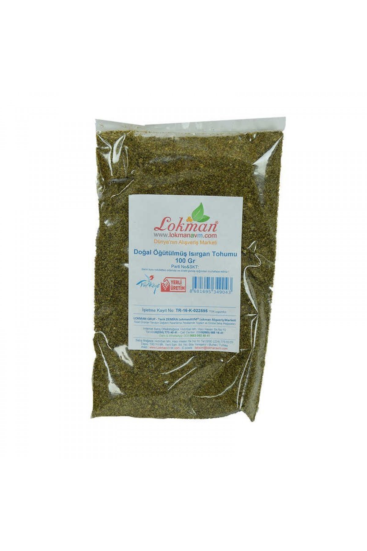 Lisinya214 Isırgan Tohumu Doğal Öğütülmüş 100 Gr Paket