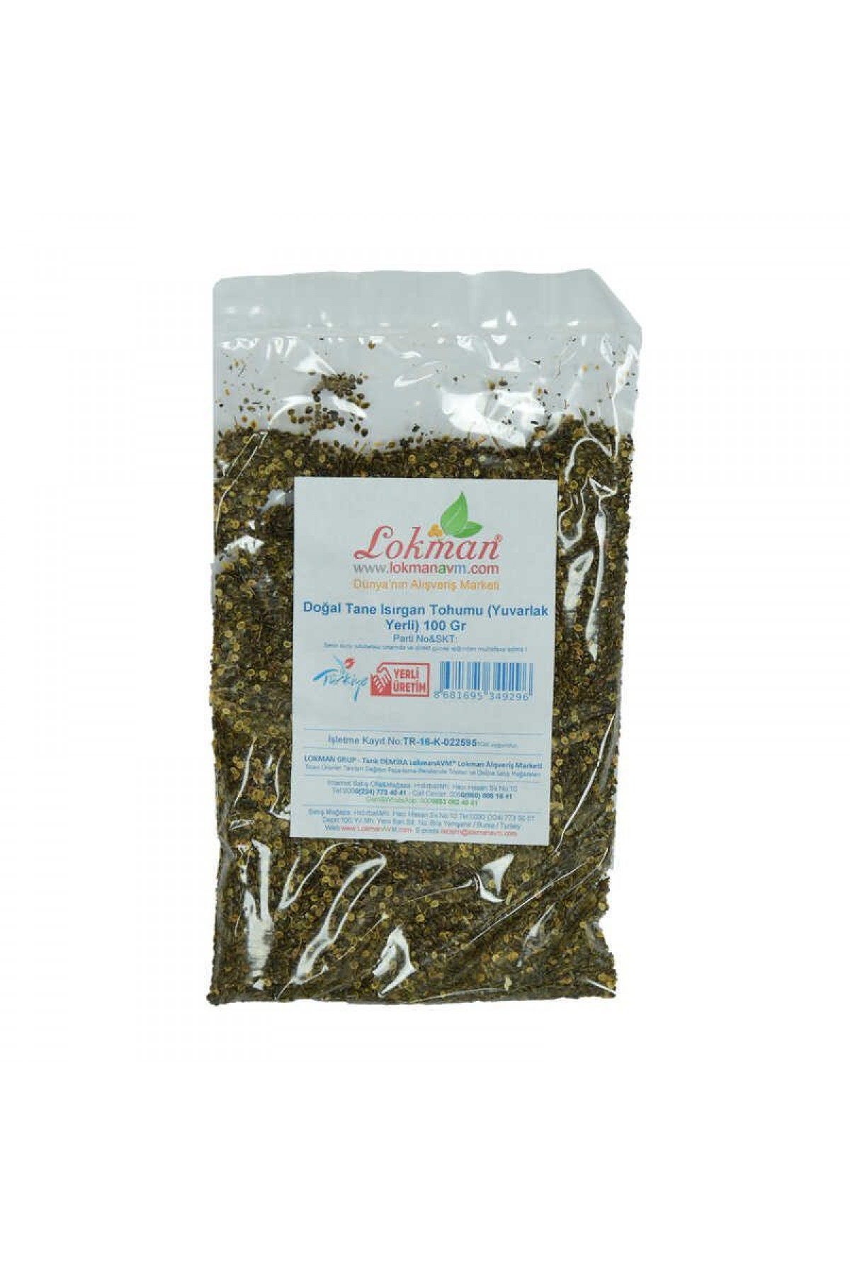 Lisinya214 Isırgan Tohumu Tane Doğal (Yuvarlak Yerli) 100 Gr Paket