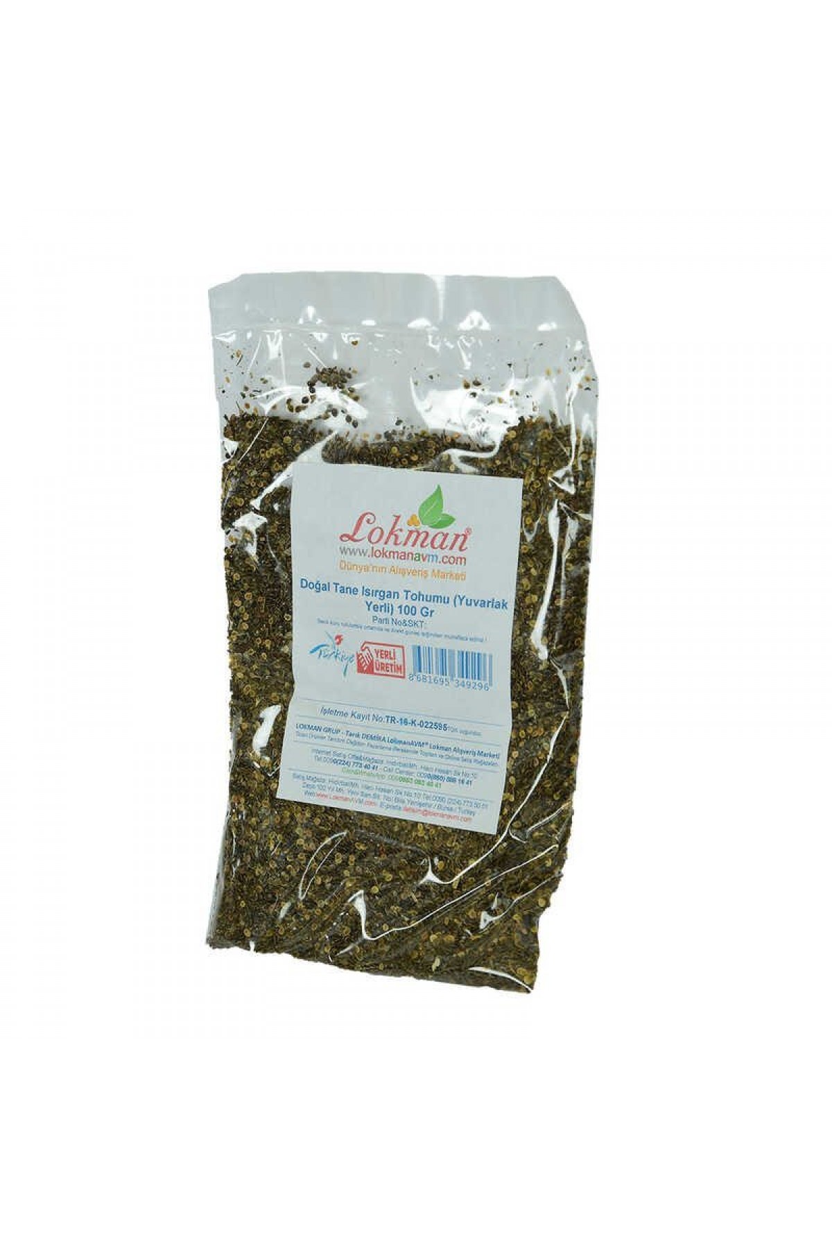 Lisinya214 Isırgan Tohumu Tane Doğal (Yuvarlak Yerli) 100 Gr Paket