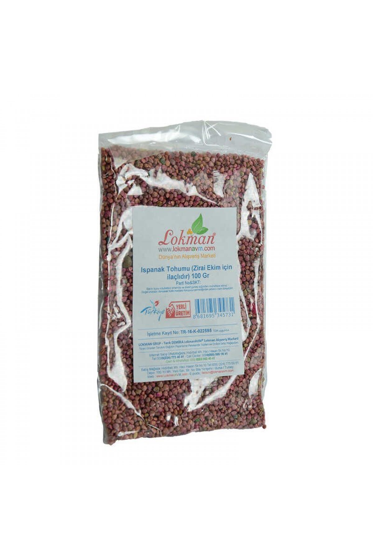 Lisinya214 Ispanak Tohumu (Zirai Ekim için ilaçlıdır) 100 Gr Paket