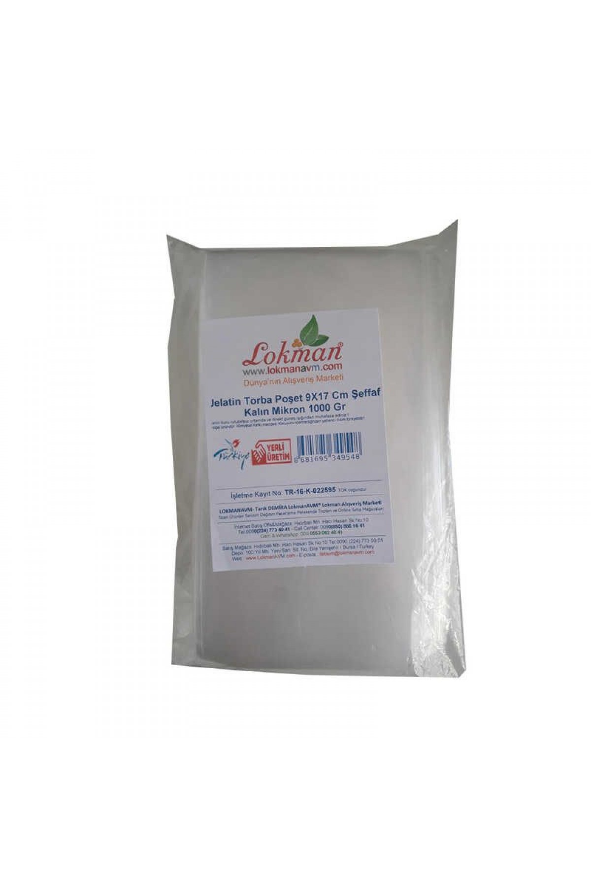 Jelatin Torba Poşet 9X17 Cm Şeffaf Kalın Mikron 1000 Gr 1 Paket Lisinya214 Jelatin Torba Poşet 9X17 Cm Şeffaf Kalın Mikron 1000 Gr 1 Paket