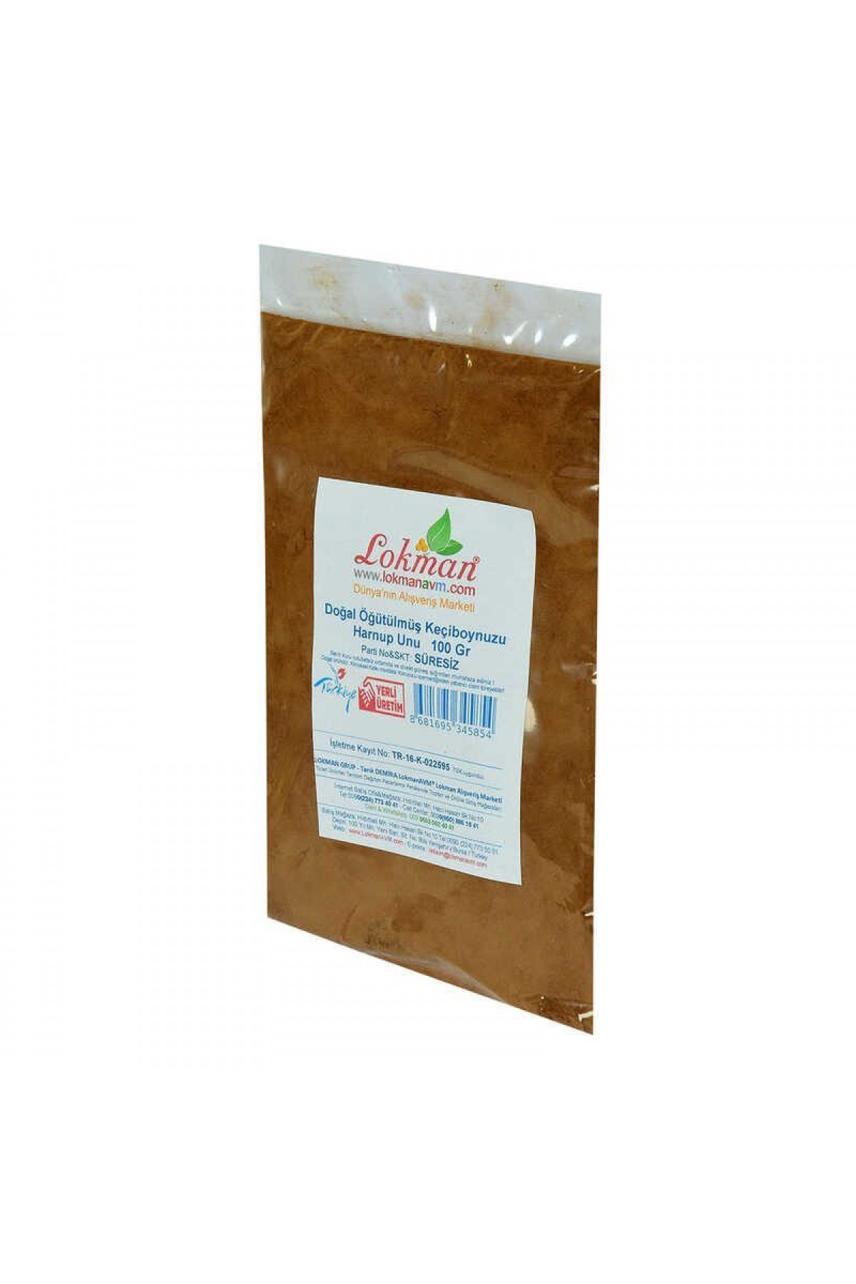 Lisinya214 Keçiboynuzu Unu Harnup Unu Öğütülmüş Doğal 100 Gr Paket