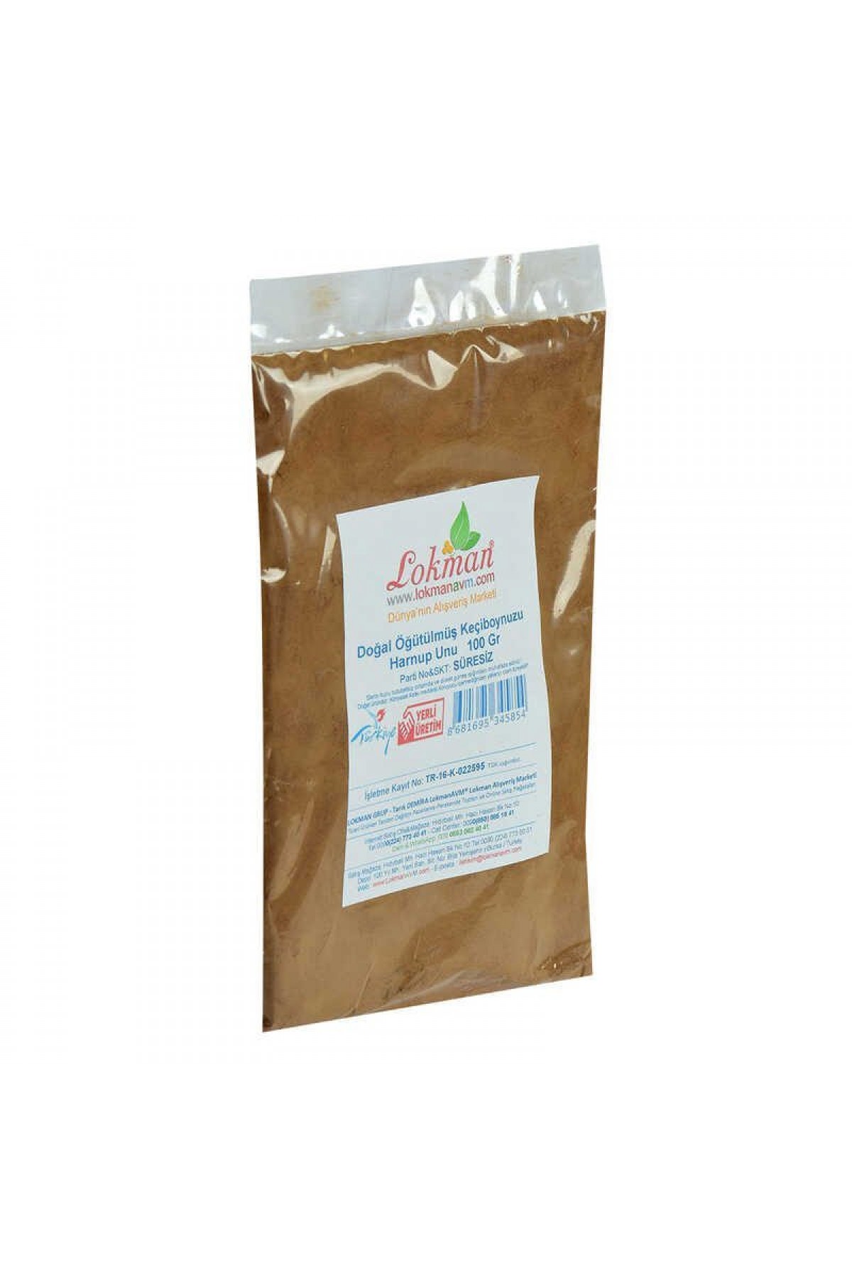 Lisinya214 Keçiboynuzu Unu Harnup Unu Öğütülmüş Doğal 100 Gr Paket