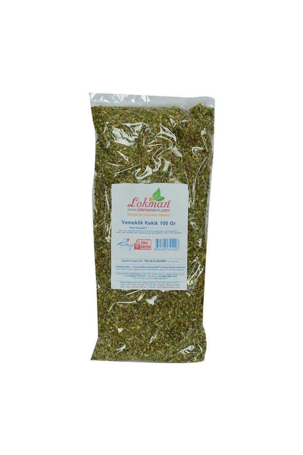 Lisinya214 Kekik Doğal Yemeklik 100 Gr Paket