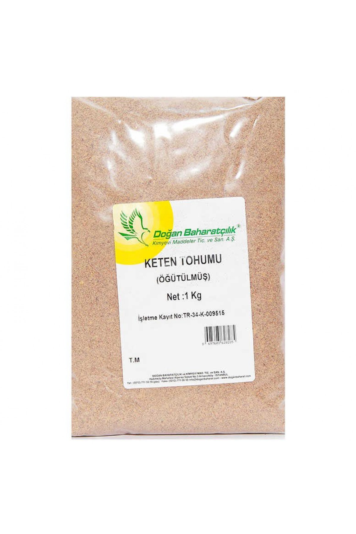 Lisinya214 Keten Tohumu Öğütülmüş Doğal 1000 Gr Paket
