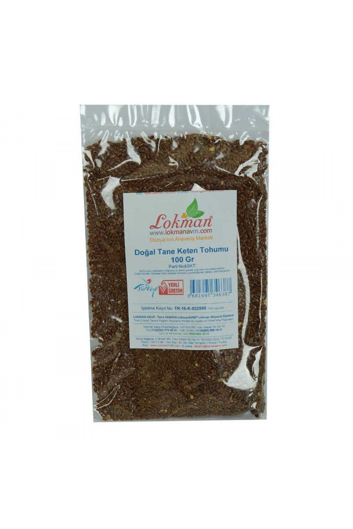 Lisinya214 Keten Tohumu Tane Doğal 100 Gr Paket
