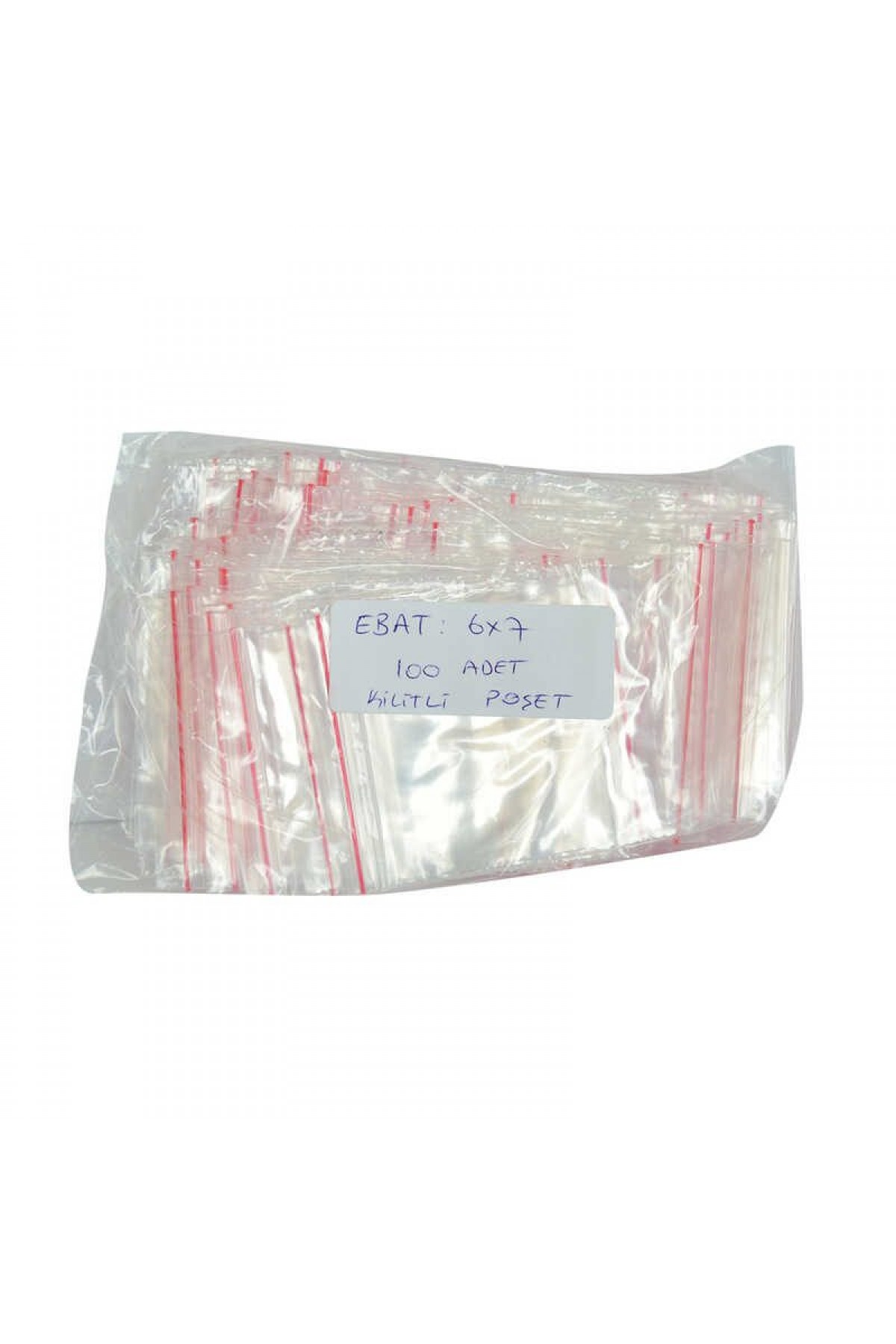 Lisinya214 Kilitli Naylon Torba Poşet 6X7 Cm Şeffaf 100 Adet 1 Paket