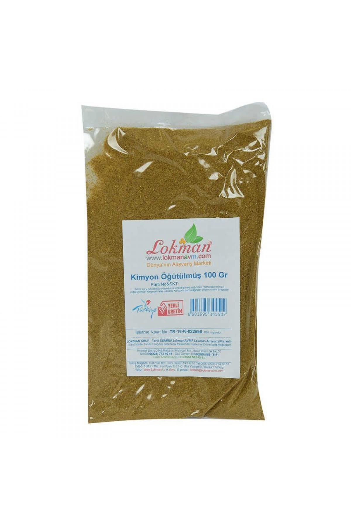 Lisinya214 Kimyon Öğütülmüş Yemeklik 100 Gr Paket