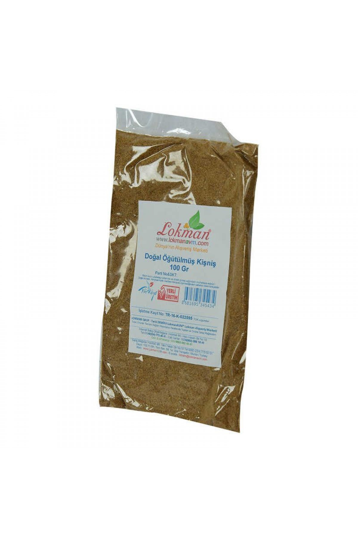 Lisinya214 Kişniş Doğal Öğütülmüş 100 Gr Paket