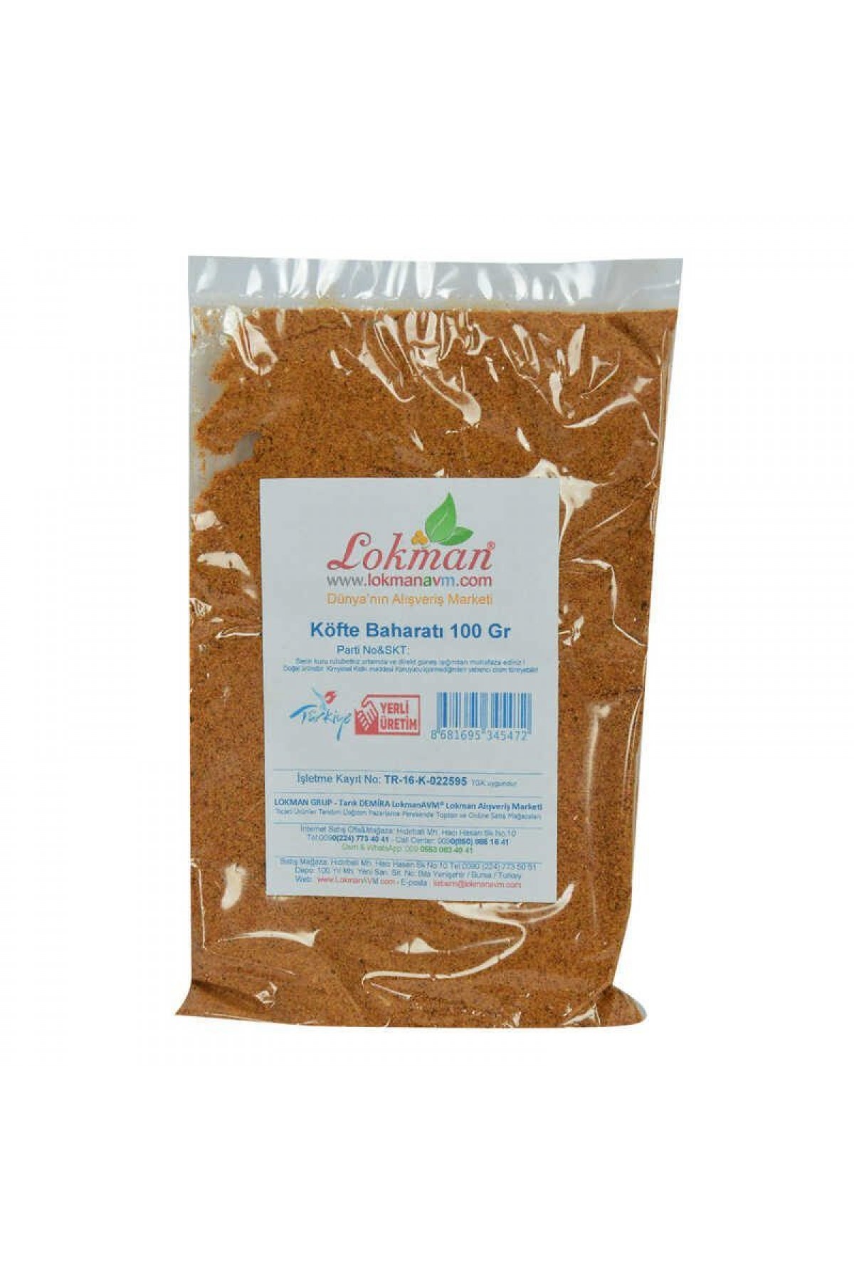 Köfte Baharatı Saf Baharat Karışımı 100 Gr Paket Lisinya214 Köfte Baharatı Saf Baharat Karışımı 100 Gr Paket