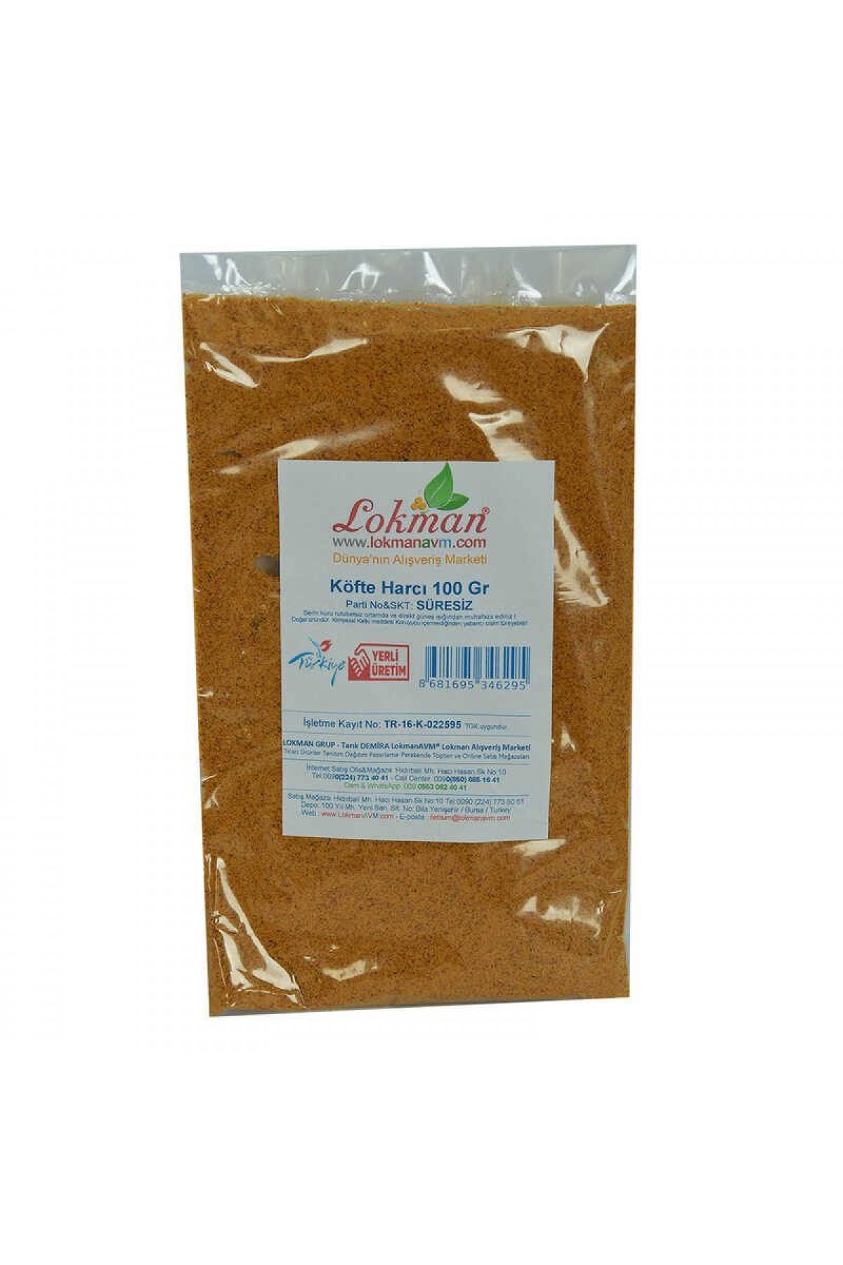 Lisinya214 Köfte Harcı Baharat Karışımı 100 Gr Paket