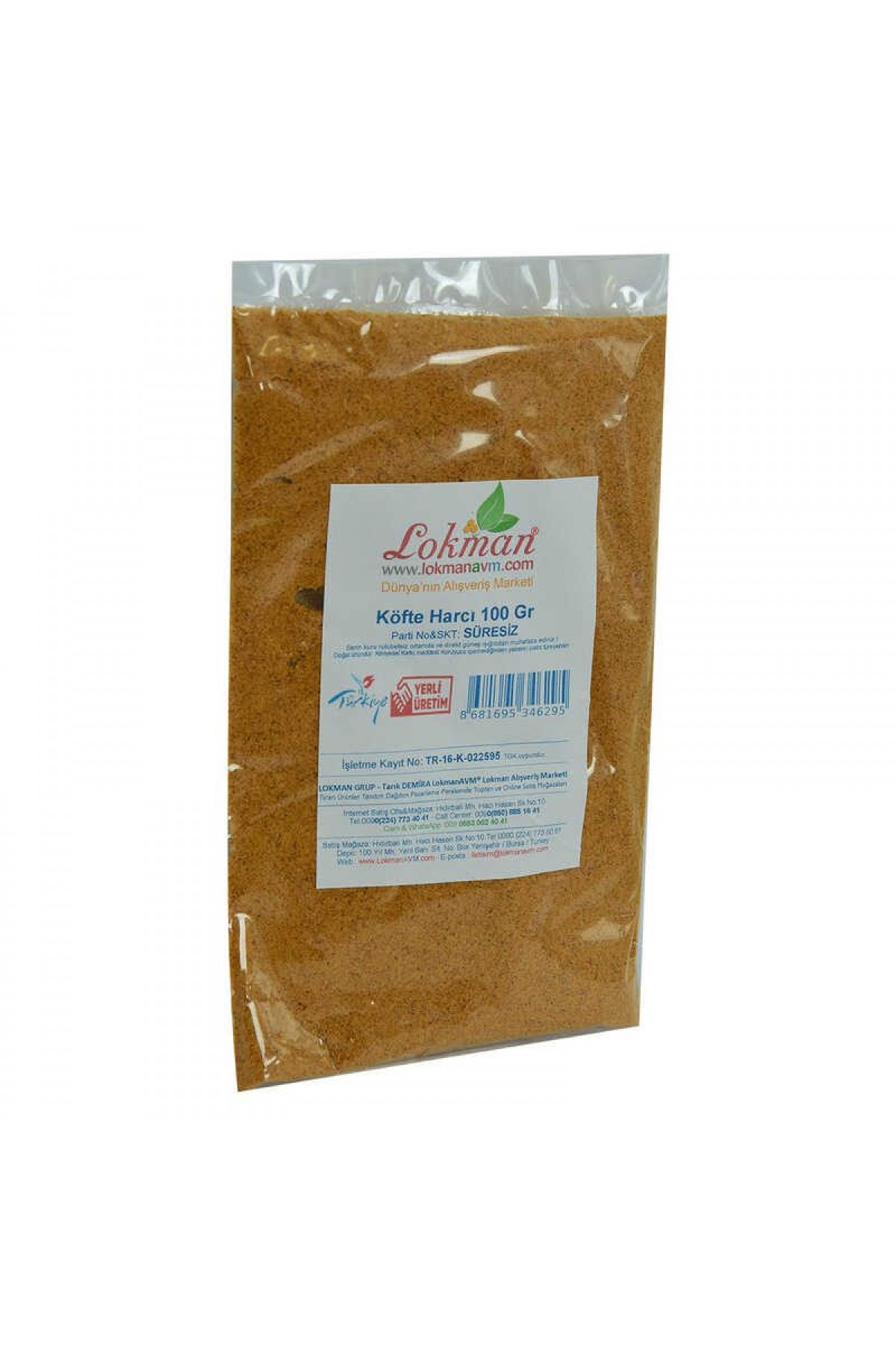 Lisinya214 Köfte Harcı Baharat Karışımı 100 Gr Paket