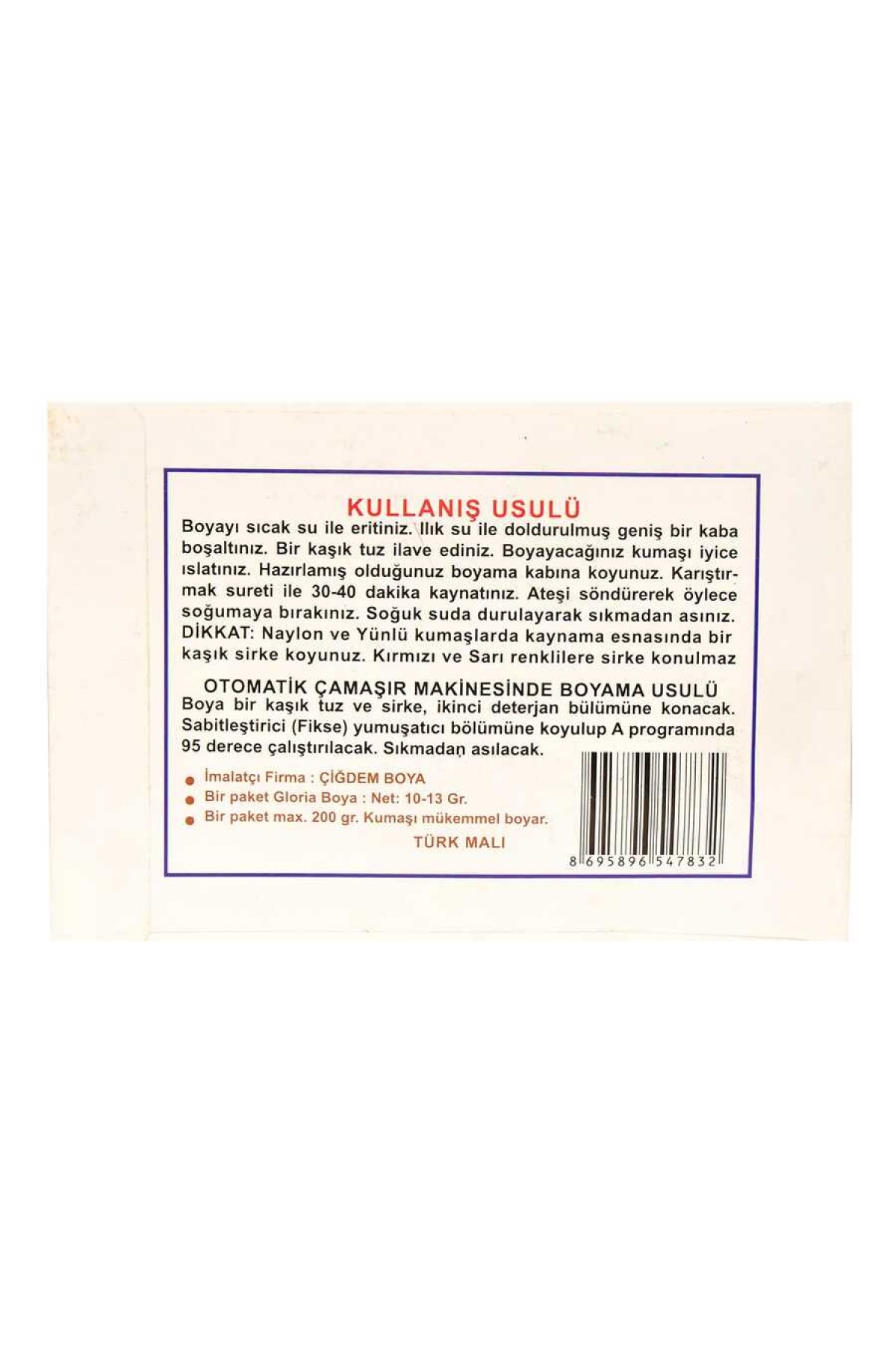 Kumaş Boyası Kanarya Sarı 10 Gr Pkt Lisinya214 Kumaş Boyası Kanarya Sarı 10 Gr Pkt