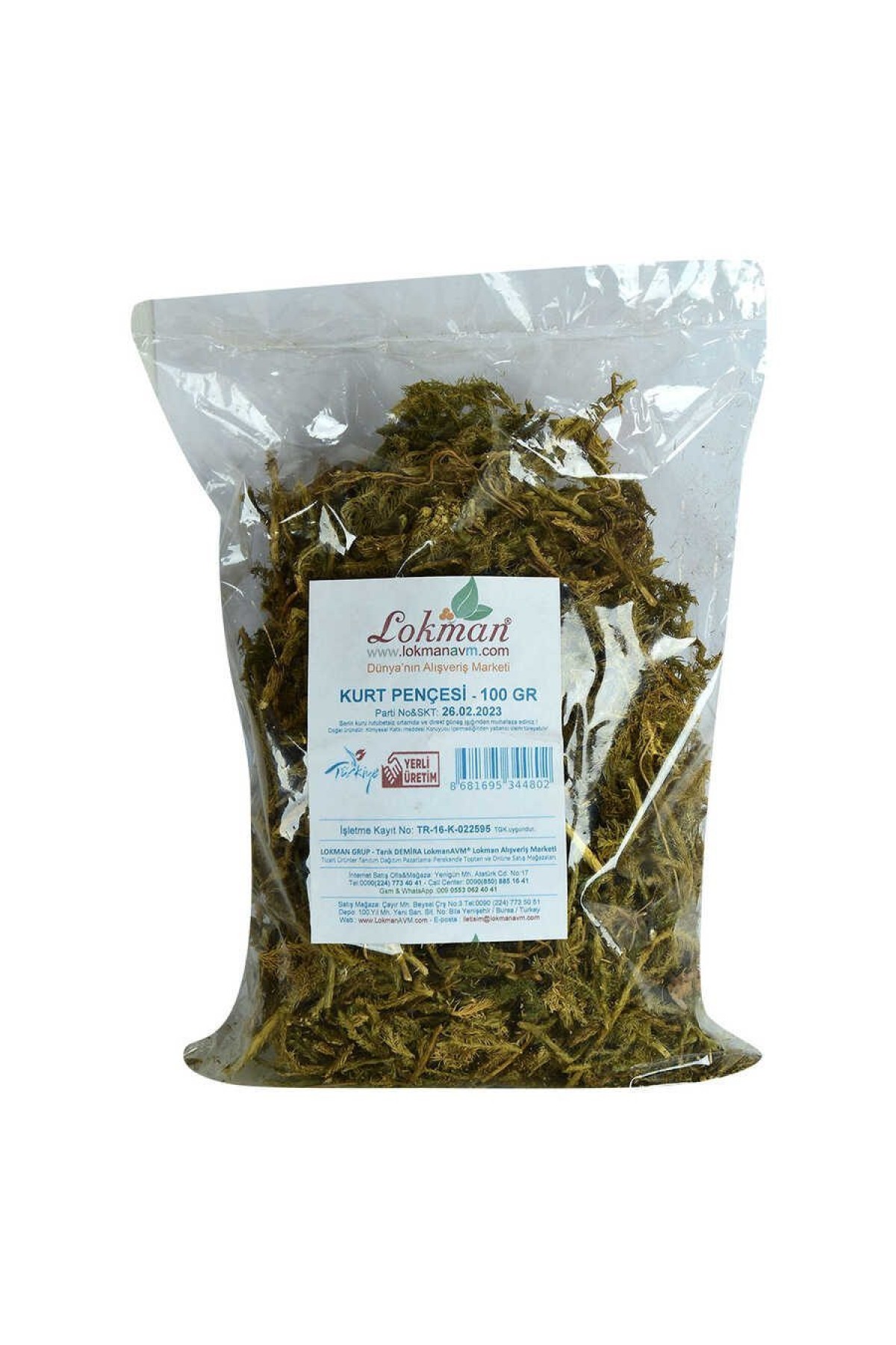 Kurt Pençesi Otu Doğal 100 Gr Paket Lisinya214 Kurt Pençesi Otu Doğal 100 Gr Paket