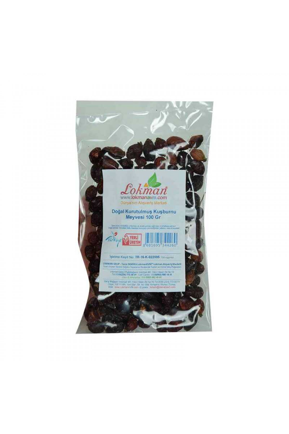 Lisinya214 Kuşburnu Doğal Kurutulmuş 100 Gr Paket