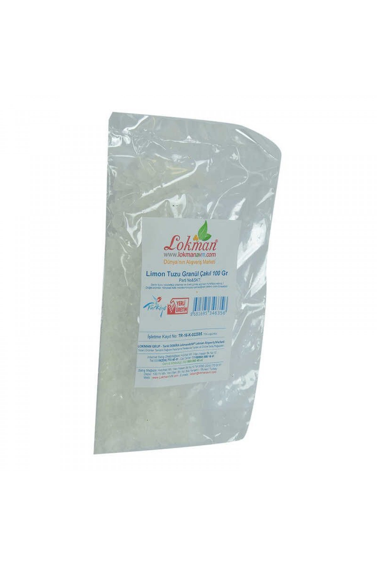 Lisinya214 Limon Tuzu Granül Çakıl 100 Gr Paket