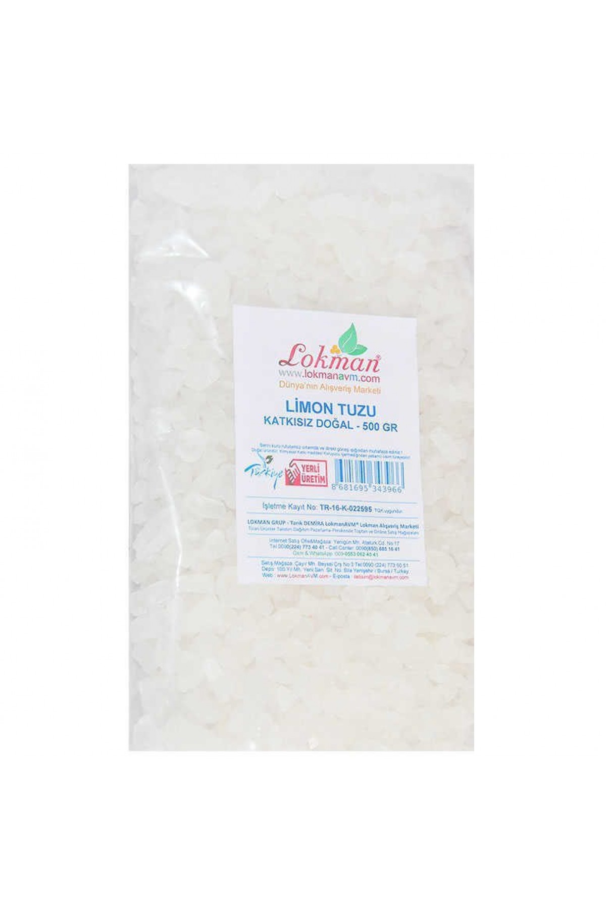 Lisinya214 Limon Tuzu Granül Çakıl 500 Gr Paket