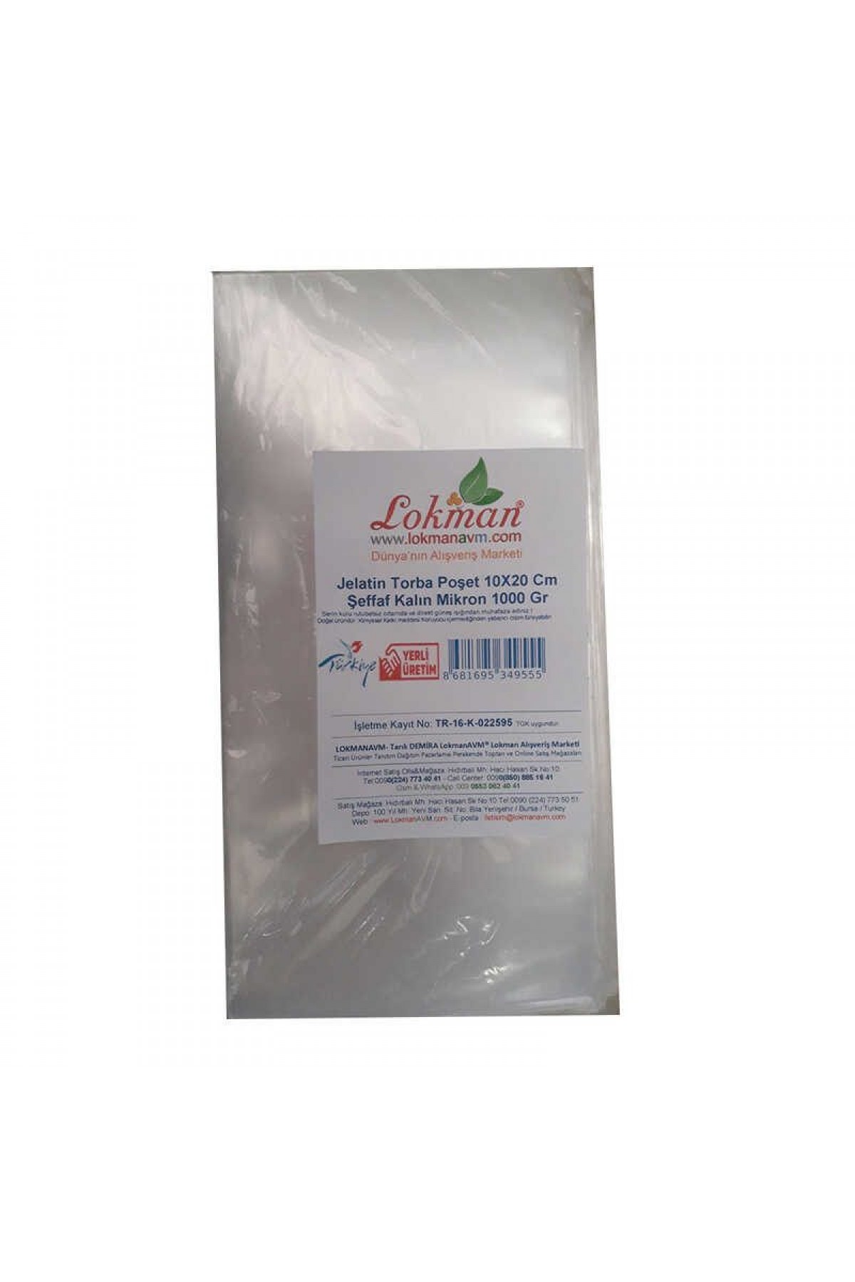 Jelatin Torba Poşet 10X20 Cm Şeffaf Kalın Mikron 1000 Gr 1 Paket Lisinya214 Jelatin Torba Poşet 10X20 Cm Şeffaf Kalın Mikron 1000 Gr 1 Paket