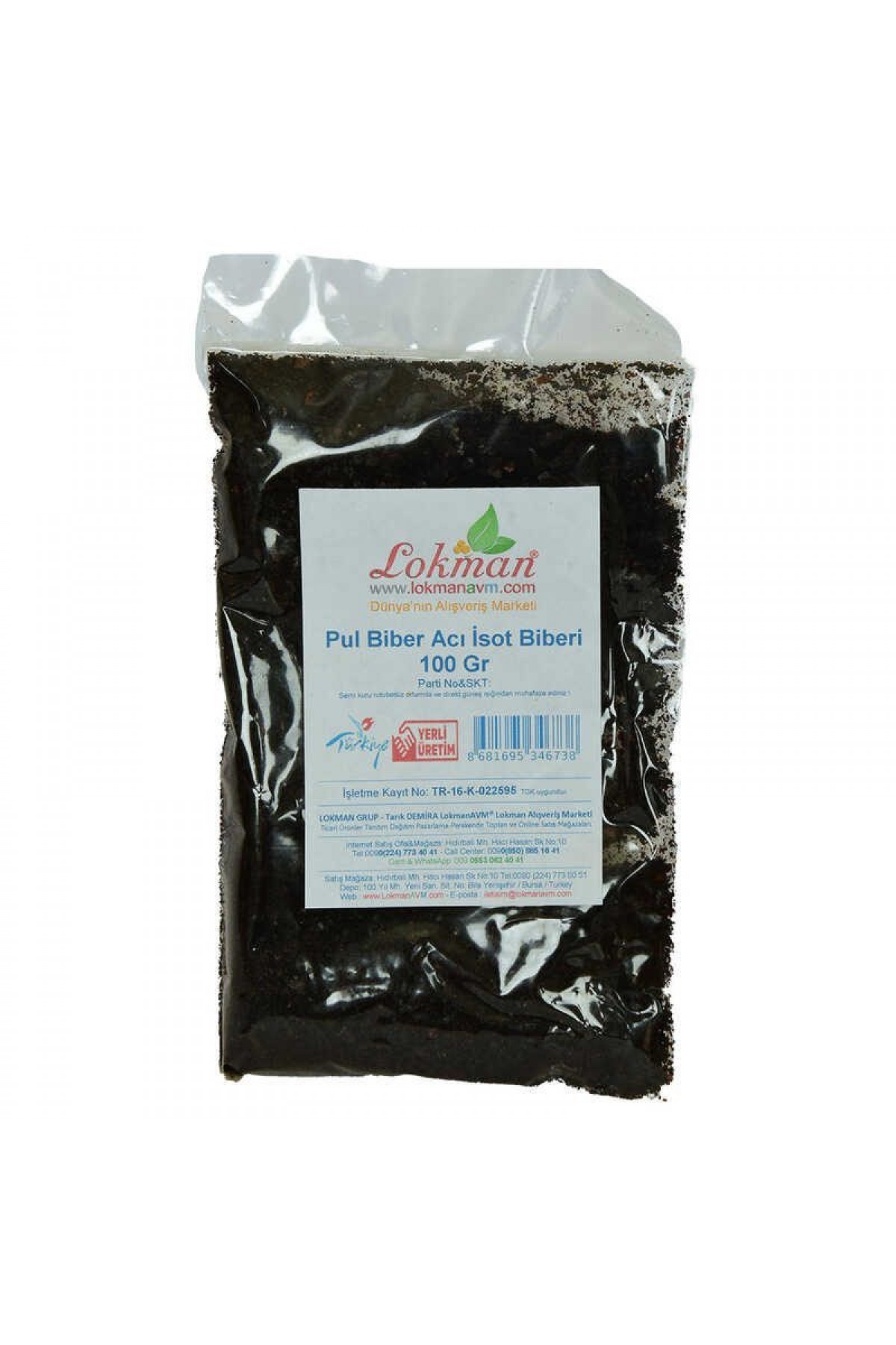 Pul Biber Acı İsot Biberi 100 Gr Paket Lisinya214 Pul Biber Acı İsot Biberi 100 Gr Paket