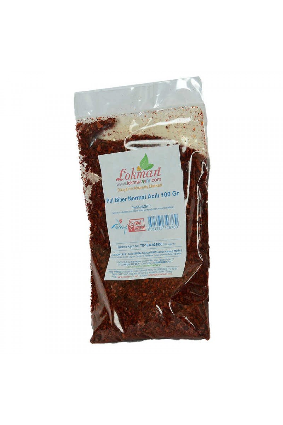 Lisinya214 Pul Biber Normal Acılı 100 Gr Paket