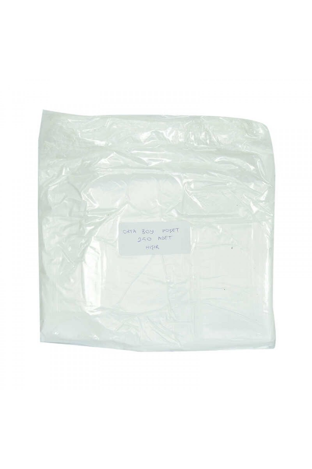 Lisinya214 Ekonomik Orta Boy Atlet Hışır Poşet 43X25 Cm İnce Beyaz 250 Adet 1 Paket