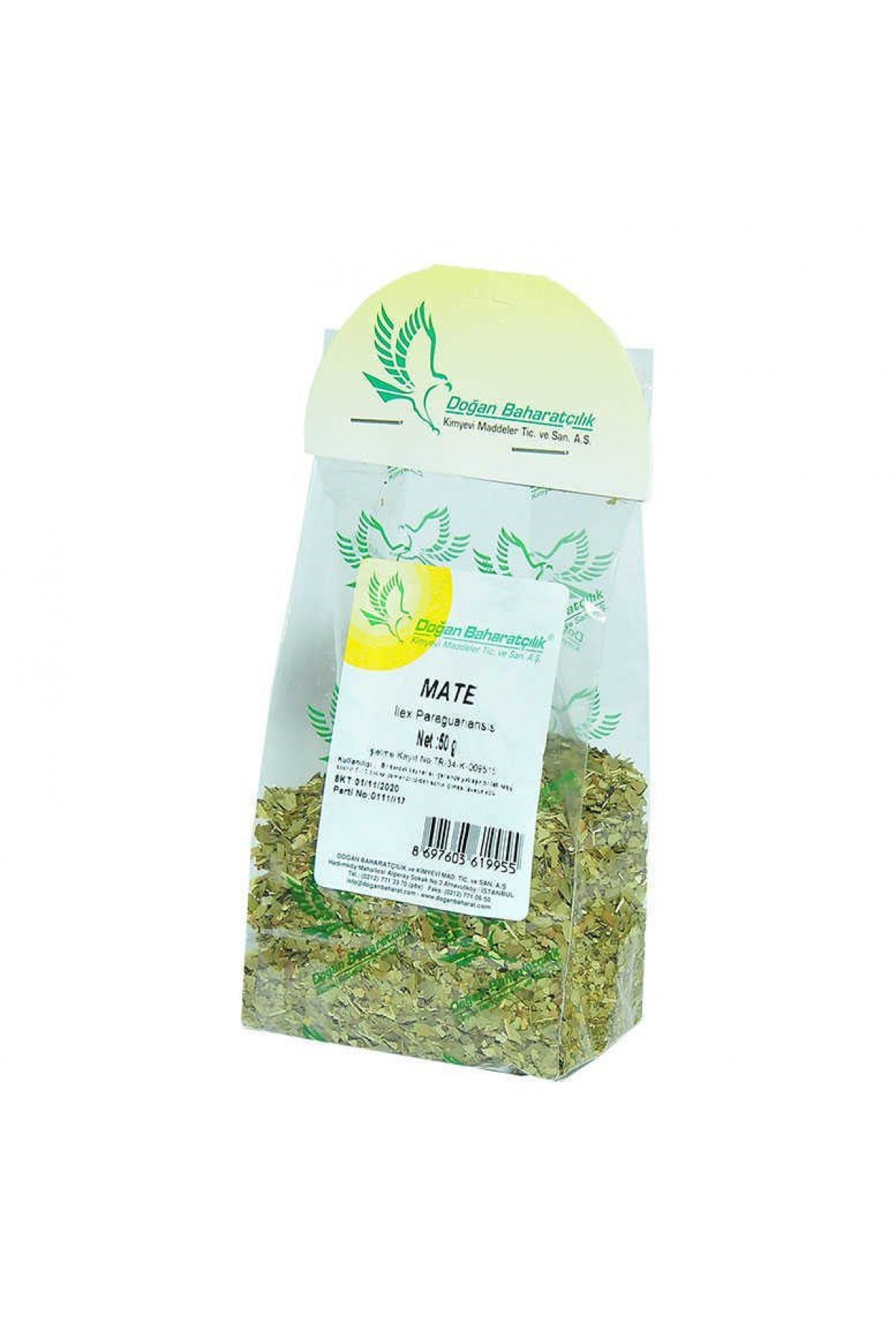 Mate Yaprağı Otu Doğal 50 Gr Paket Lisinya214 Mate Yaprağı Otu Doğal 50 Gr Paket