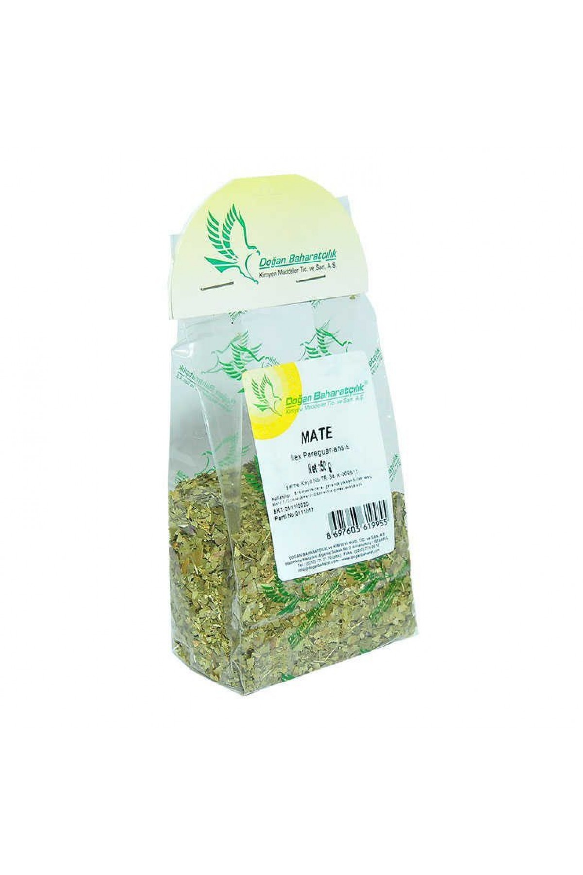 Mate Yaprağı Otu Doğal 50 Gr Paket Lisinya214 Mate Yaprağı Otu Doğal 50 Gr Paket
