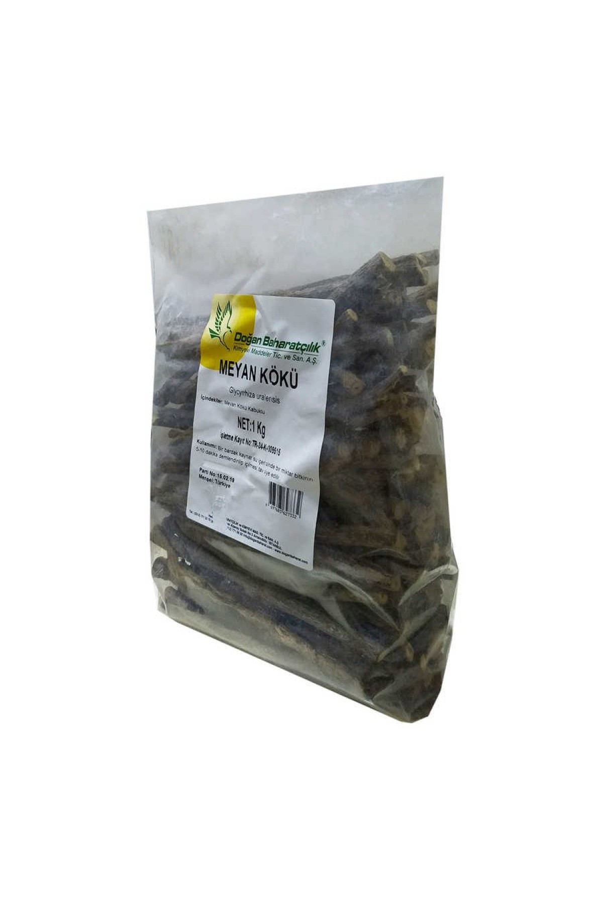 Lisinya214 Meyan Kökü Kabuklu Çubuk Doğal 1000 Gr Paket