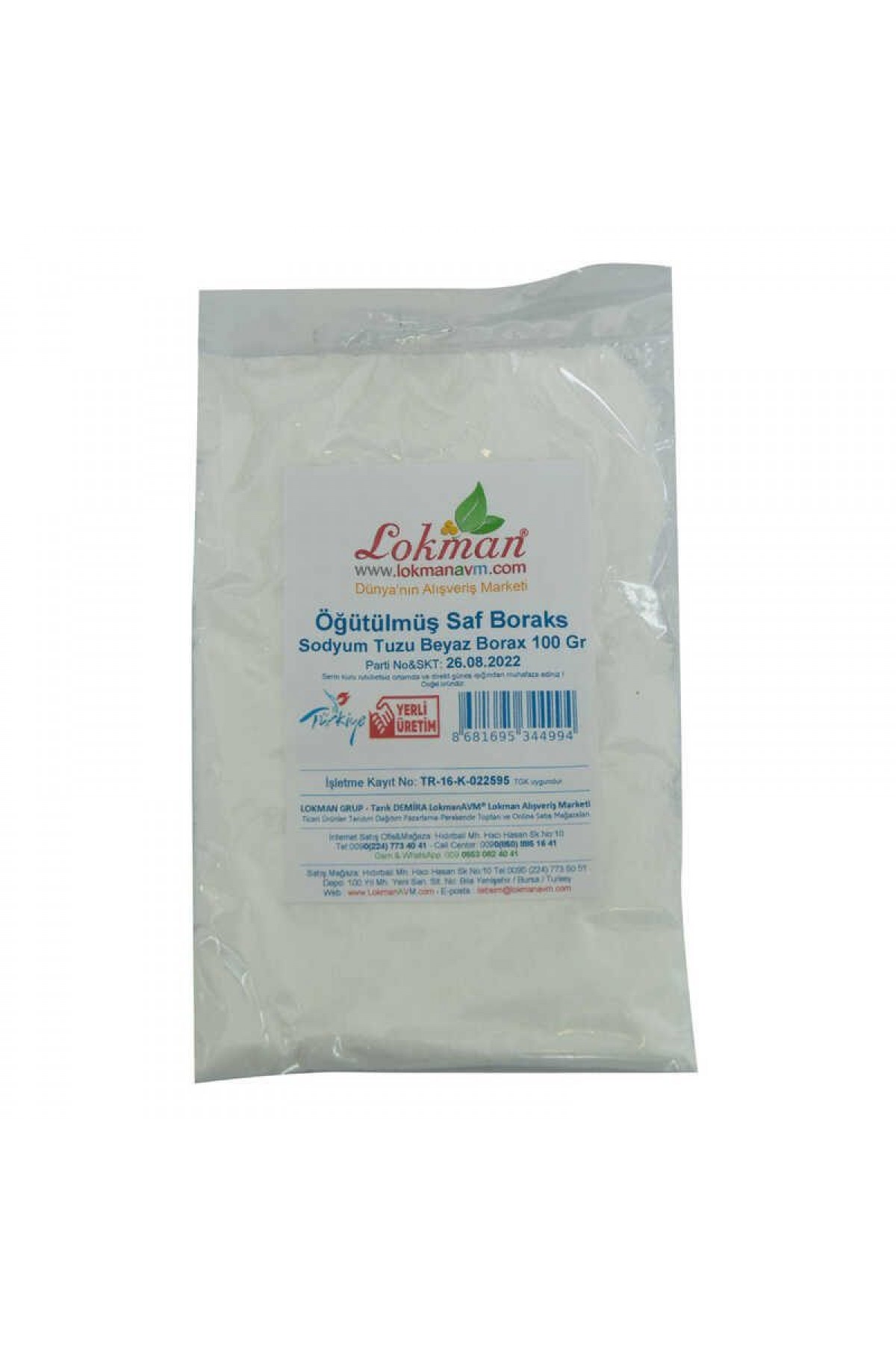 Öğütülmüş Saf Boraks Sodyum Tuzu Beyaz Borax 100 Gr Lisinya214 Öğütülmüş Saf Boraks Sodyum Tuzu Beyaz Borax 100 Gr