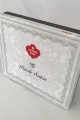 3D Nakışlı Çift Kişilik Saten Nevresim Takımı Perla Beyaz