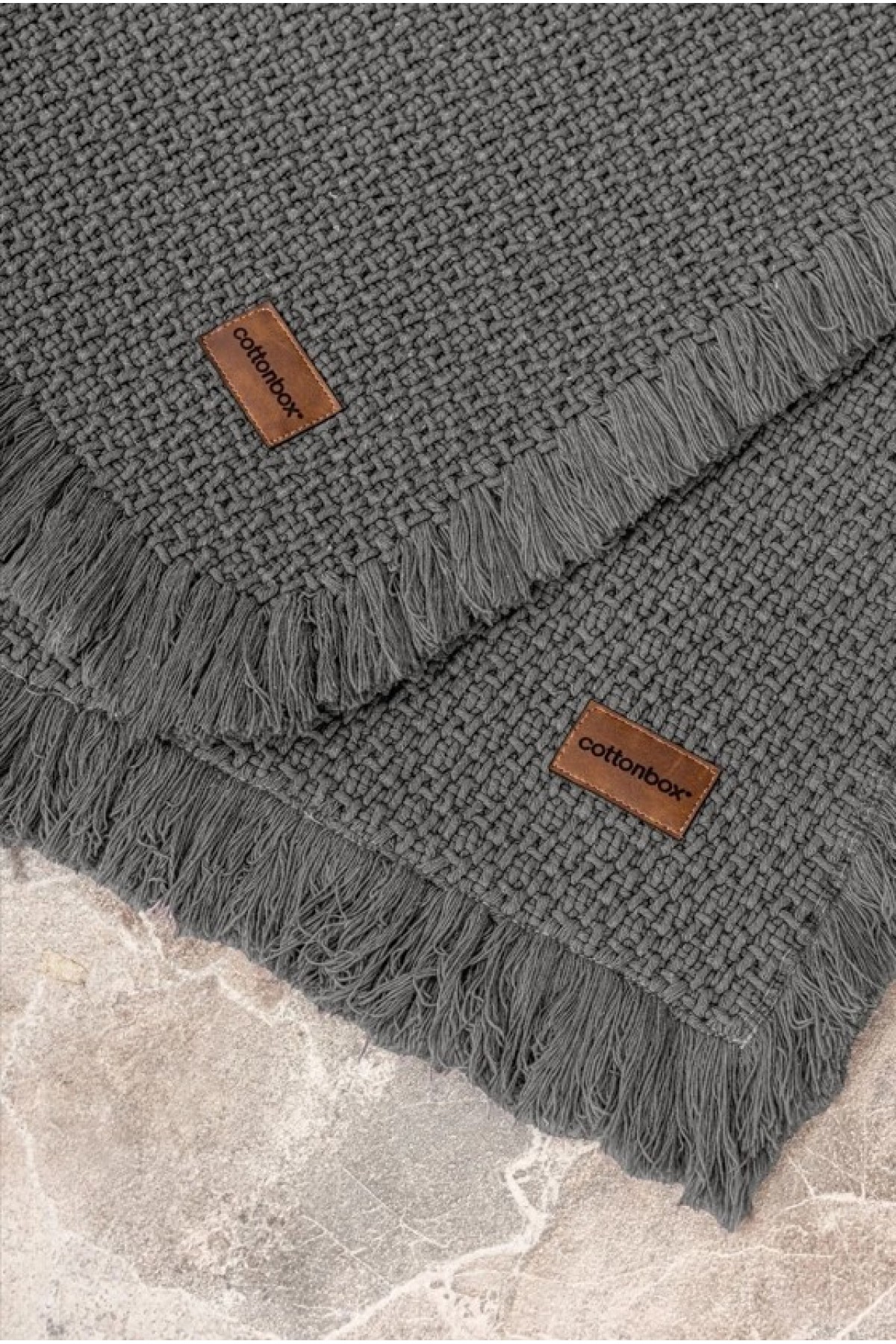 Bath Rug Set Antrasit 2'li 75x125 60x90 Bath Rug Set Antrasit 2'li 75x125 60x90