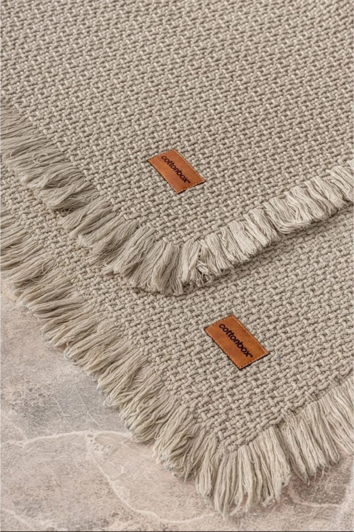 Bath Rug Set Bej 2'li 75x125 60x90 Bath Rug Set Bej 2'li 75x125 60x90