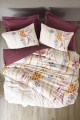 Çift Kişilik Modeline Nevresim Takımı Flos Bordo Çift Kişilik Modeline Nevresim Takımı Flos Bordo