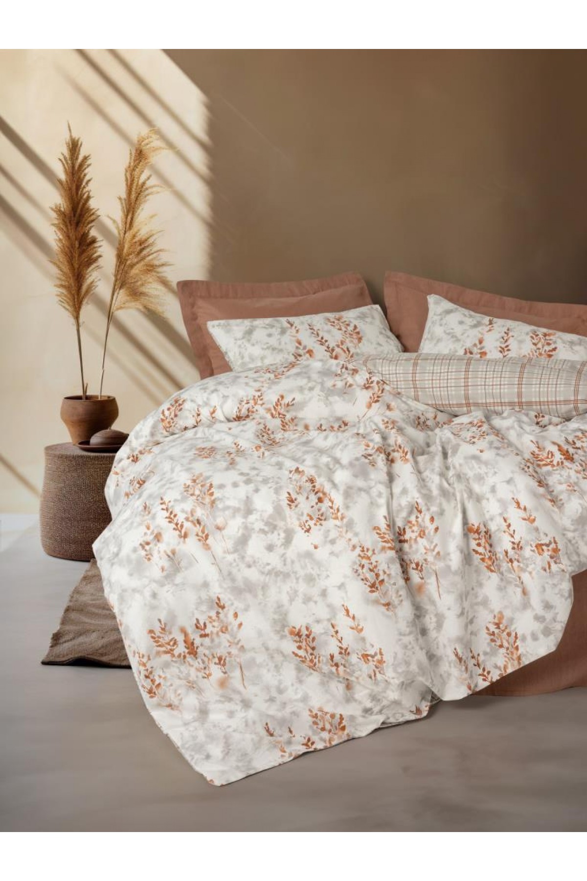Çift Kişilik Modeline Nevresim Takımı Lamina Tarçın Çift Kişilik Modeline Nevresim Takımı Lamina Tarçın