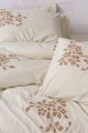 Cotton Keten Çift Kişilik Nevresim Takımı Kaneli Cotton Keten Çift Kişilik Nevresim Takımı Kaneli