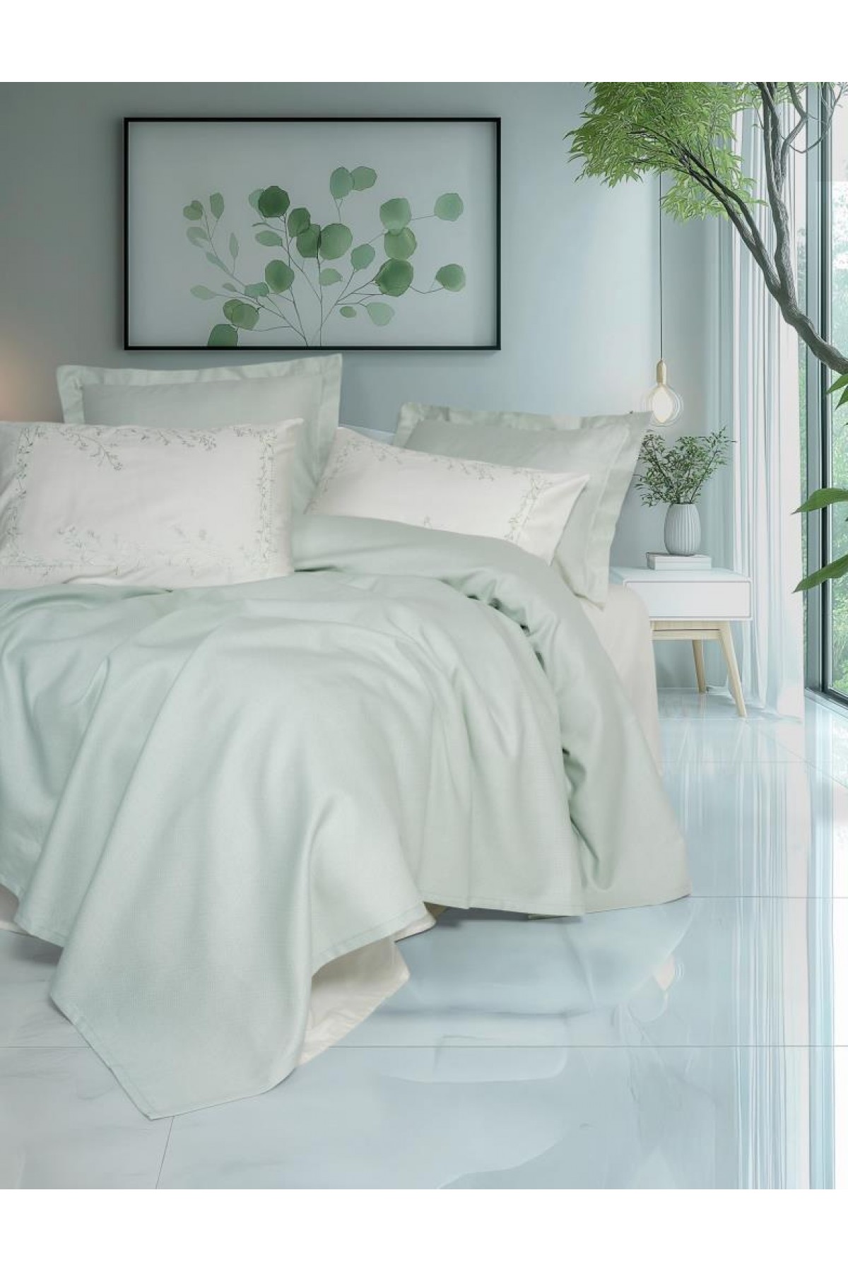 Serenity Bambu Çift Kişilik Pike Takımı Brisa Mint Serenity Bambu Çift Kişilik Pike Takımı Brisa Mint