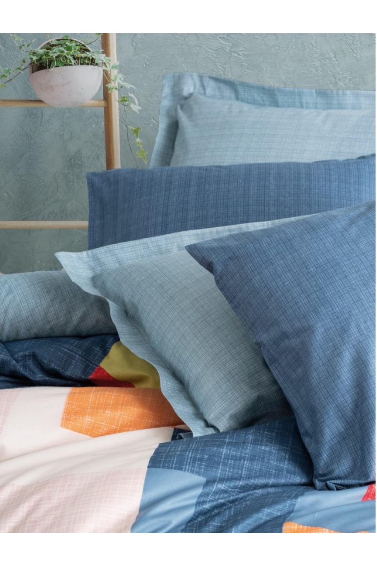 Modern Çift Kişilik Nevresim Takımı Cosy Mavi Modern Çift Kişilik Nevresim Takımı Cosy Mavi