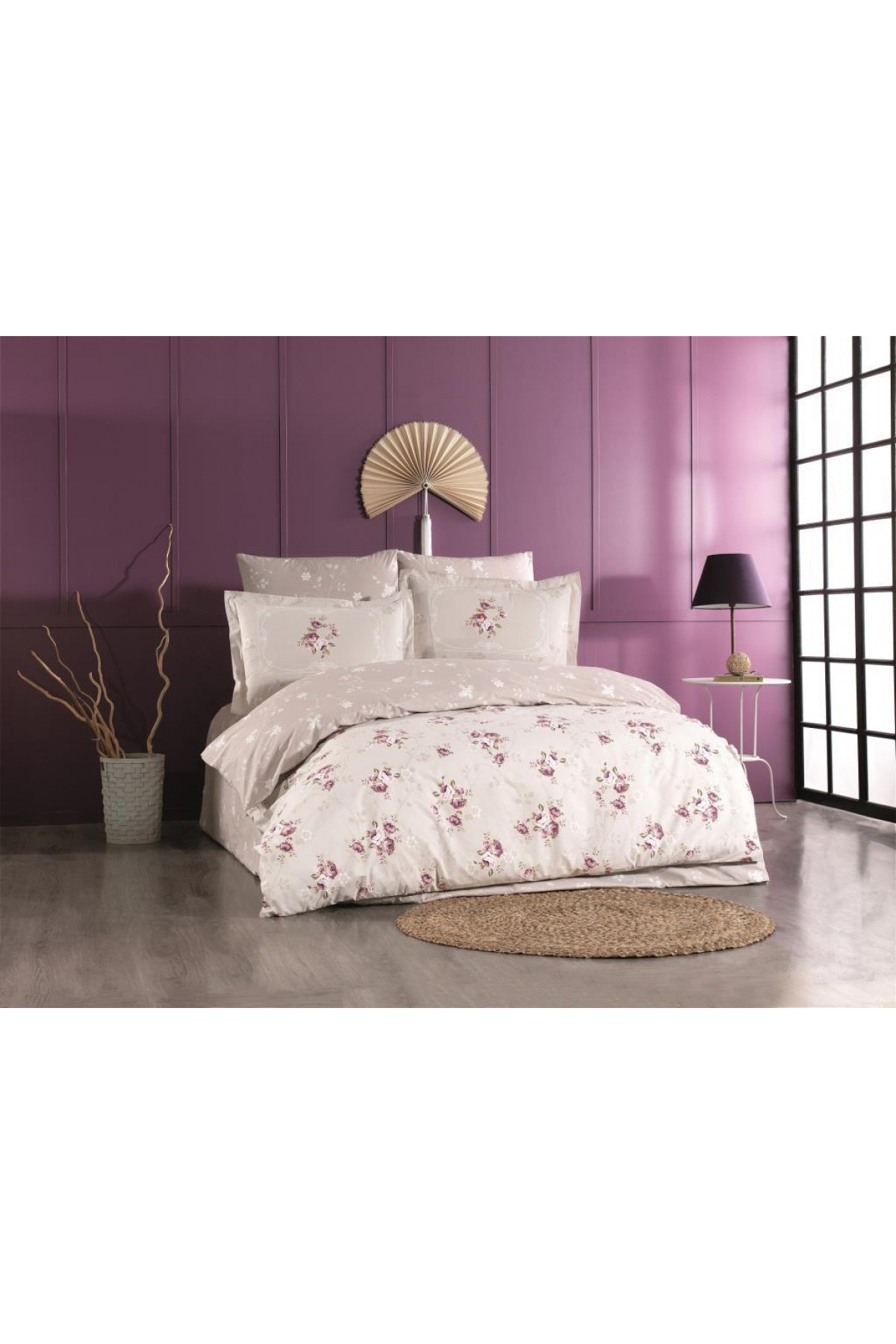 Çift Kişilik Poplin Nev Martha Bej Çift Kişilik Poplin Nevresim Martha Bej