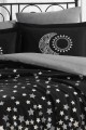 Çift Kişilik Poplin Nev Stars Siyah Çift Kişilik Poplin Nevresim Stars Siyah